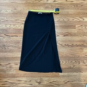 A&F black midi skirt with slide slit